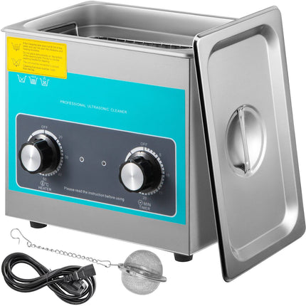 Ultrasonic Cleaner 3L 40kHz, Heater And Timer, Stainless Steel