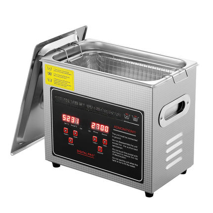 Ultrasonic Cleaner 3L, Digital Timer, Heater, Stainless Steel