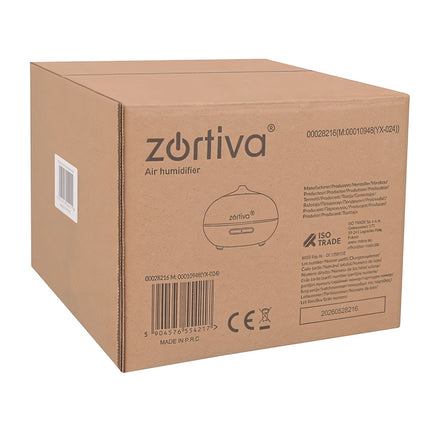 Ultrasonic Humidifier and Aroma Diffuser 400 ml, Remote Control, 8 LED Colours