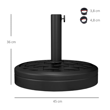 Stojan pod slunečník, HDPE s betonem, pro tyče 32-48mm