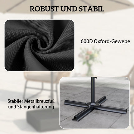 Stojan pod slunečník, nosnost 80kg, černá, odolný vůči počasí