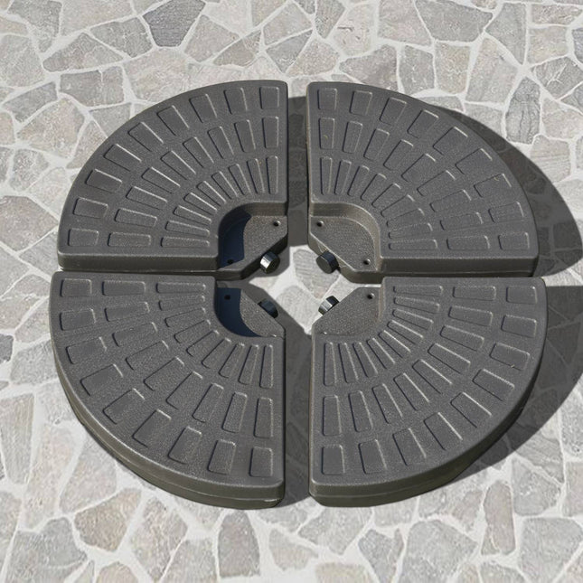 Befüllbarer HDPE-Sonnenschirmständer, Kaffee, 17 kg Wasser/25 kg Sand