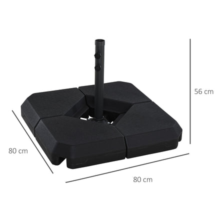 Stojan na slunečník z HDPE – odolný a elegantní, černá