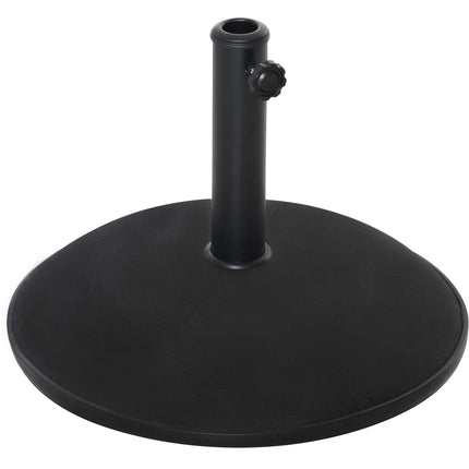 Podstavec na slunečník z černé oceli a cementu, 25 kg, ∅49 X 37 cm