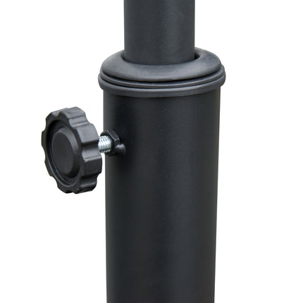 Podstavec na slunečník z černé oceli a cementu, 25 kg, ∅49 X 37 cm