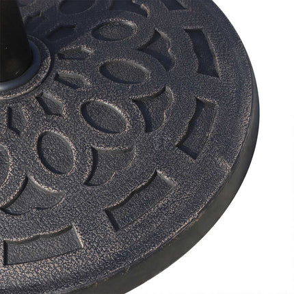 Kulatý pryskyřicový stojan na slunečník, bronzový, 14 kg, pro Ø38-48 mm
