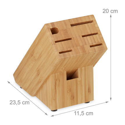 Nesestavený bambusový blok na nože