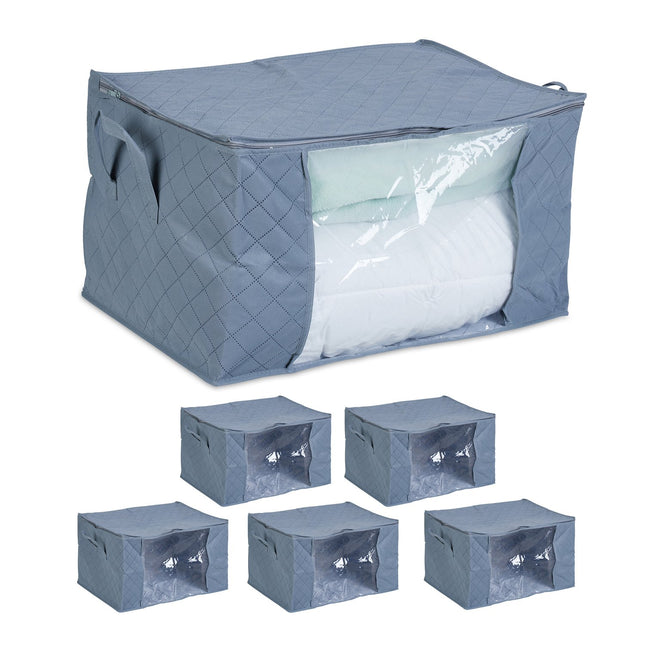 Opbergzakken met handvatten voor onder het bed, set van 6