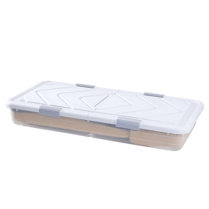 Under Bed Storage Bins With Wheels and Lids, 4 Pack