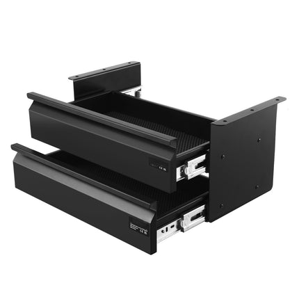 Under Desk Drawer, 2-Layer Slide-Out Steel, 16-Inch