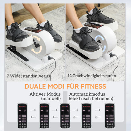 Under-Desk Electric Elliptical Trainer, 12 Speeds, 7 Resistance Levels