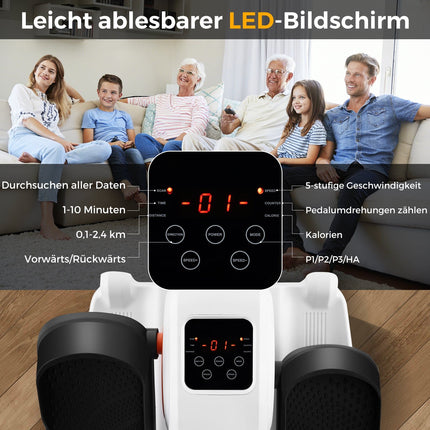 Elektrický eliptický trenažér pod stůl s displejem