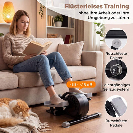 Under Desk Elliptical Pedal Exerciser, Magnetic Resistance