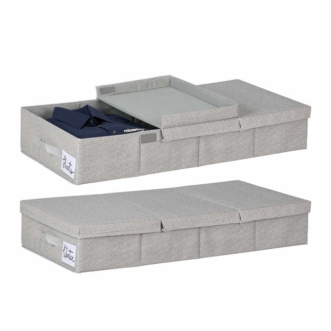 Zásuvkový box pod postel s víkem, 2 ks