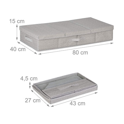 Zásuvkový box pod postel s víkem, 2 ks
