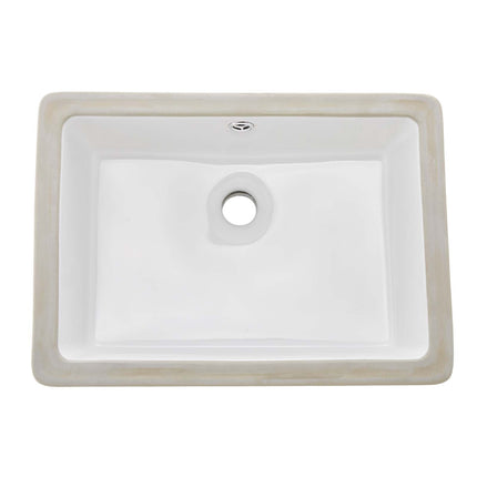 Undermount Bathroom Sink, 470 x 335 mm Ceramic, Overflow