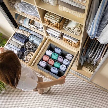 Underwear Drawer Organisers, Set of 4 with 16 Compartments