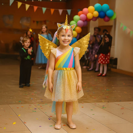 Unicorn Costume for Kids, 3-Piece Set, Size 122-128 cm
