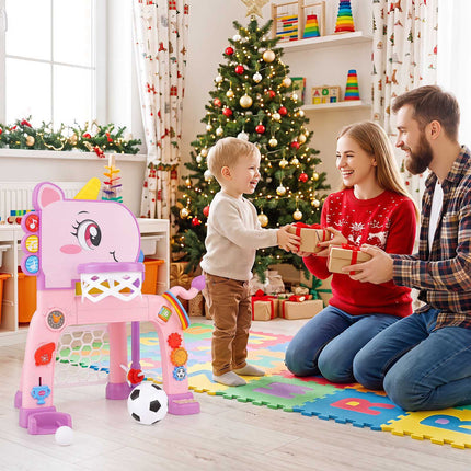 Unicorn Toddler Activity Center – 4-in-1 Sports Set, Pink