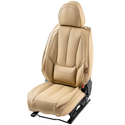 Universal Car Seat Covers, 6-Piece Faux Leather, Airbag Compatible