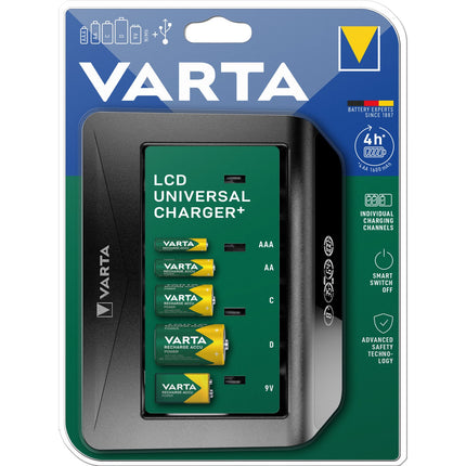 Univerzální LCD nabíječka baterií pro AA, AAA, C, D, 9V