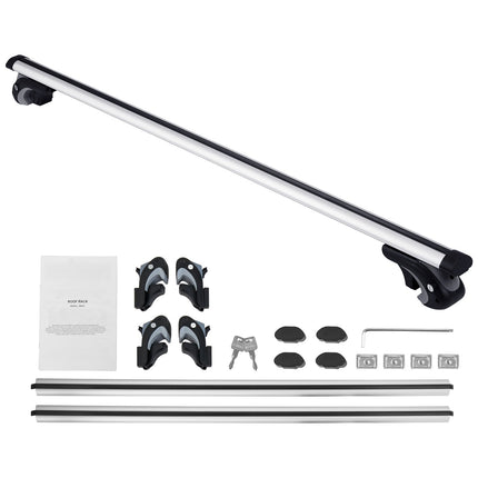Universal Roof Rack Crossbars 120 cm for Raised Rails