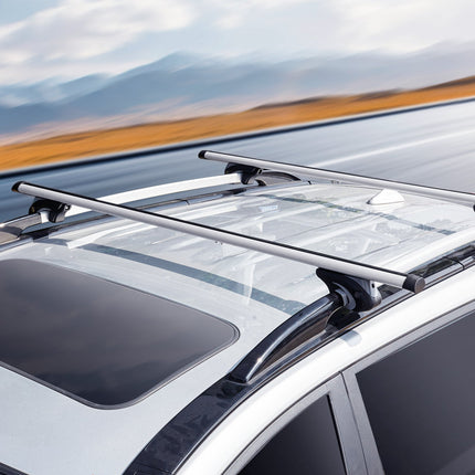 Universal Roof Rack Crossbars 120 cm for Raised Rails