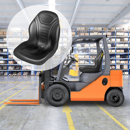 Universal Tractor Seat Replacement, High Back Vinyl, Drain Hole