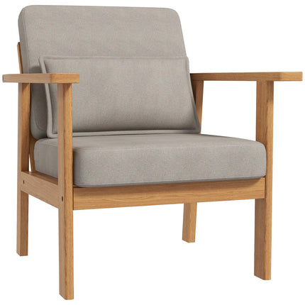 Čalouněná šedá designová židle s područkami - 70x72x76 cm