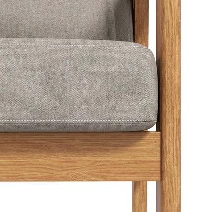 Čalouněná šedá designová židle s područkami - 70x72x76 cm
