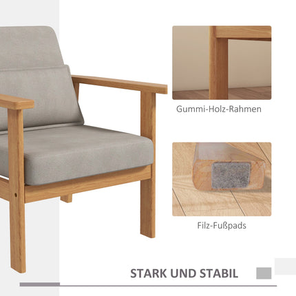 Čalouněná šedá designová židle s područkami - 70x72x76 cm