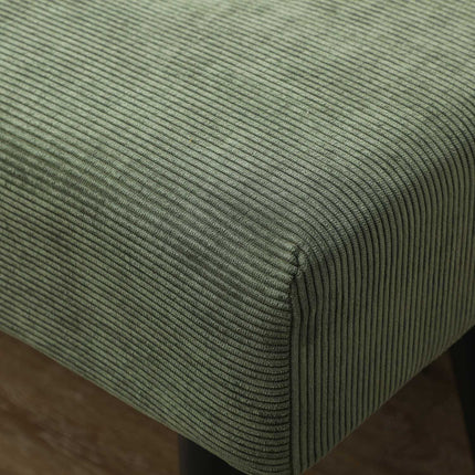 Upholstered bench with corduroy cover, bed bench with metal legs, shoe bench 100 x 36 x 45 cm Green