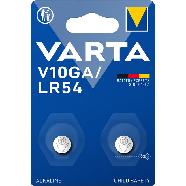 V10GA / LR54 1.5V alkalická baterie 2 ks