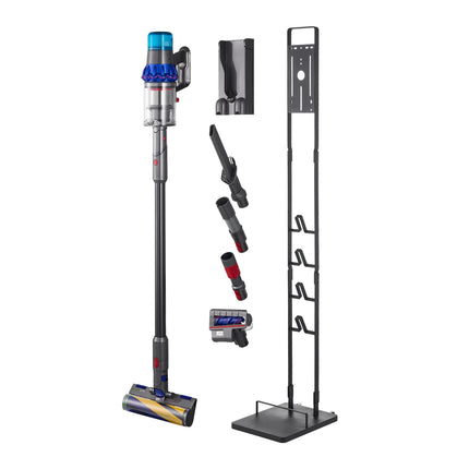 Vacuum Stand with Wheels, Steel Base, 4 Hooks