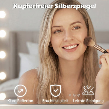 Kosmetické zrcadlo s osvětlením, 3 barvy, nastavitelný jas