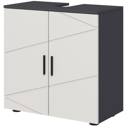 Gray bathroom base, adjustable shelf, anti-tip, 60x30x60 cm