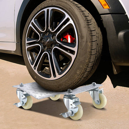 Vehicle Wheel Dollies, 2-Pack, 1100 lb Each, Swivel