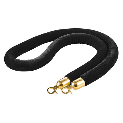 Velvet Stanchion Ropes 2-Pack, 1.5 m, Gold Hooks