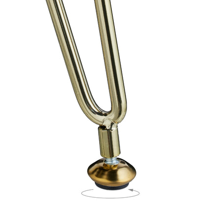 Fluwelen kruk met gouden poten