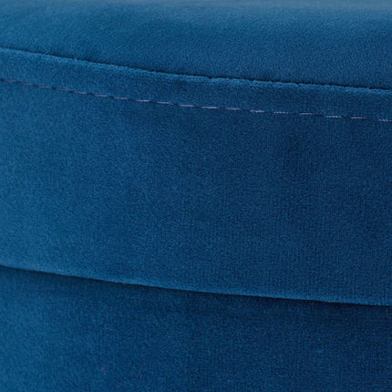 Samthocker mit Stauraum Blau