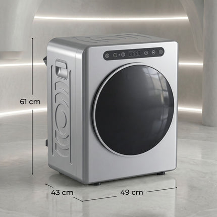Odvětrávaná sušička prádla 5kg, 1000W, kompaktní, stříbrná
