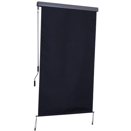 Balkonová markýza – polyester a hliník, 120x200cm, ochrana proti větru