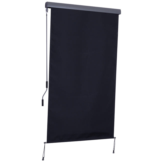 Balkonová markýza – polyester a hliník, 120x200cm, ochrana proti větru