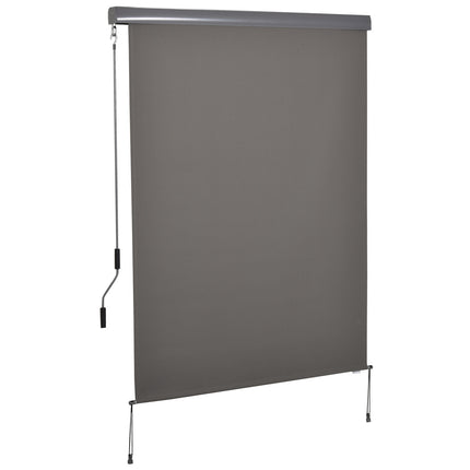 Balkonová markýza – ochrana proti větru a pohledům, šedá, 140x250 cm
