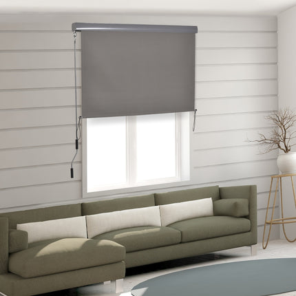 Balkonová markýza – ochrana proti větru a pohledům, šedá, 140x250 cm