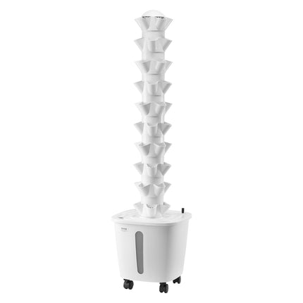 Vertical Hydroponic Tower, 50 Pods, 10-Tier, Rolling, Water Pump