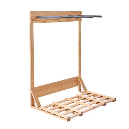 Vertical Surfboard Rack, 4-Tier Freestanding Pine Wood