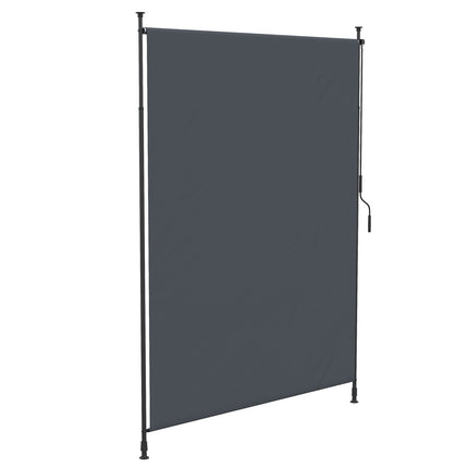 Vertical Awning 200x292 cm, Adjustable Gray Aluminium