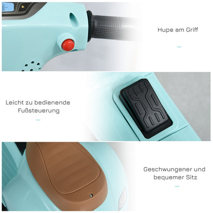 Elektrický skútr Vespa pro děti, 18-36 měsíců, zelená