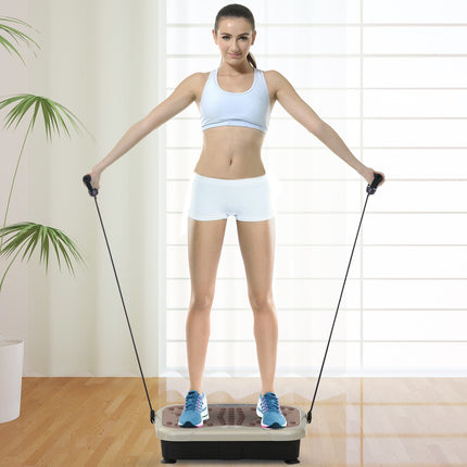 Vibrační plošina fitness trenér s LED displejem a gumou